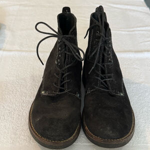 Liberto Black Suede Leather Ankle Boots size 35